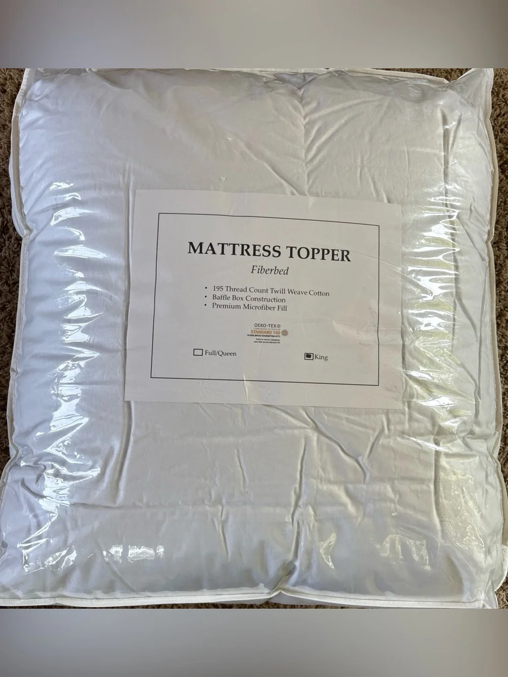 Quince Premium Down Alternative Mattress Topper King